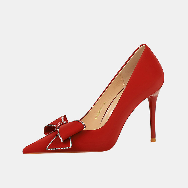 Kalmia Rhinestone Bow Stiletto Pumps