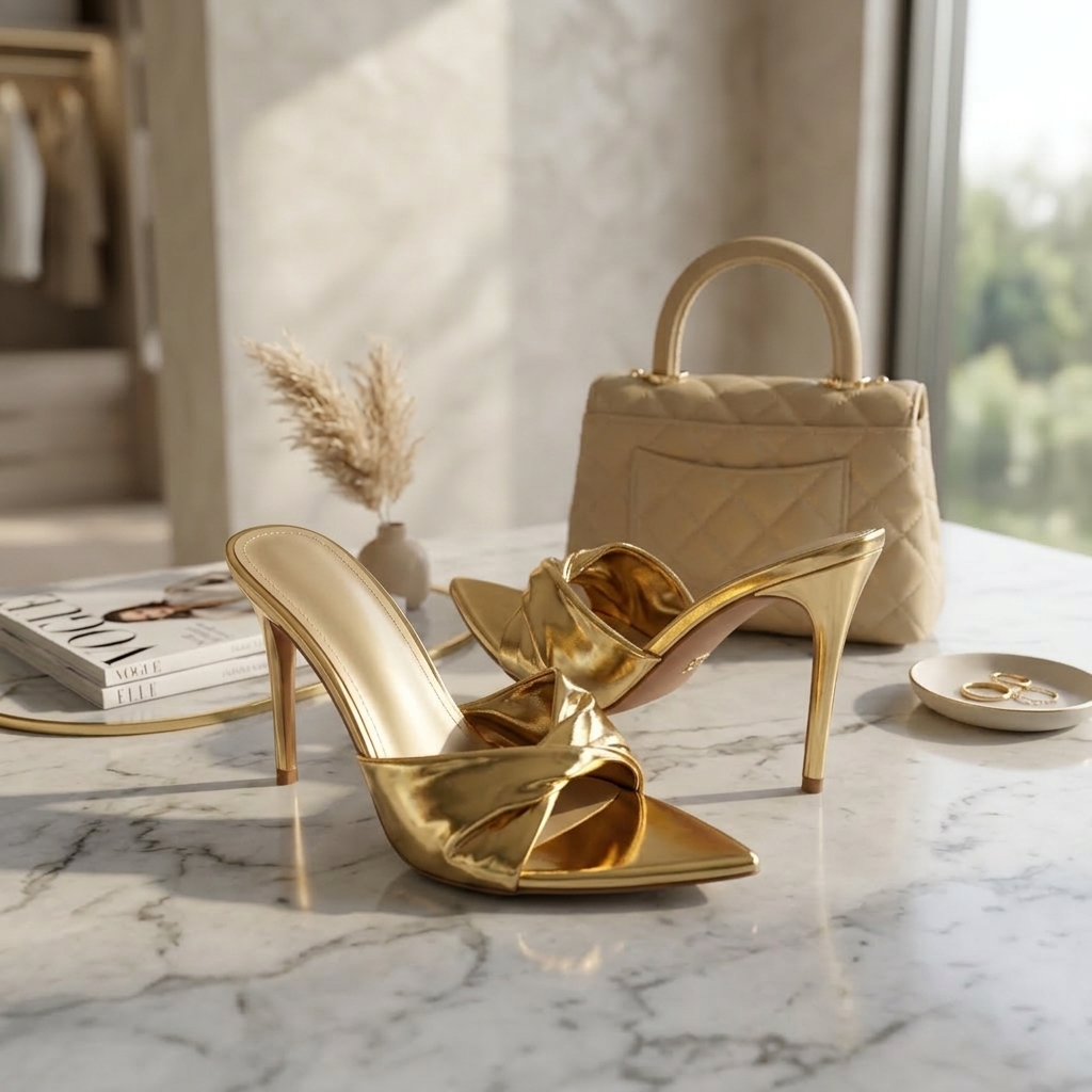Salvia Sexy Twist Strap Stiletto Heels