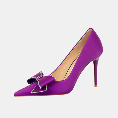 Kalmia Rhinestone Bow Stiletto Pumps