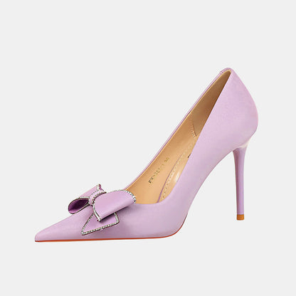 Kalmia Rhinestone Bow Stiletto Pumps