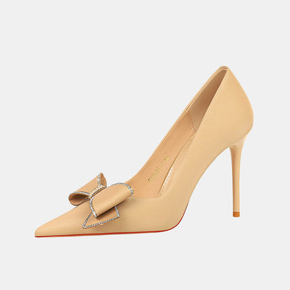 Kalmia Rhinestone Bow Stiletto Pumps