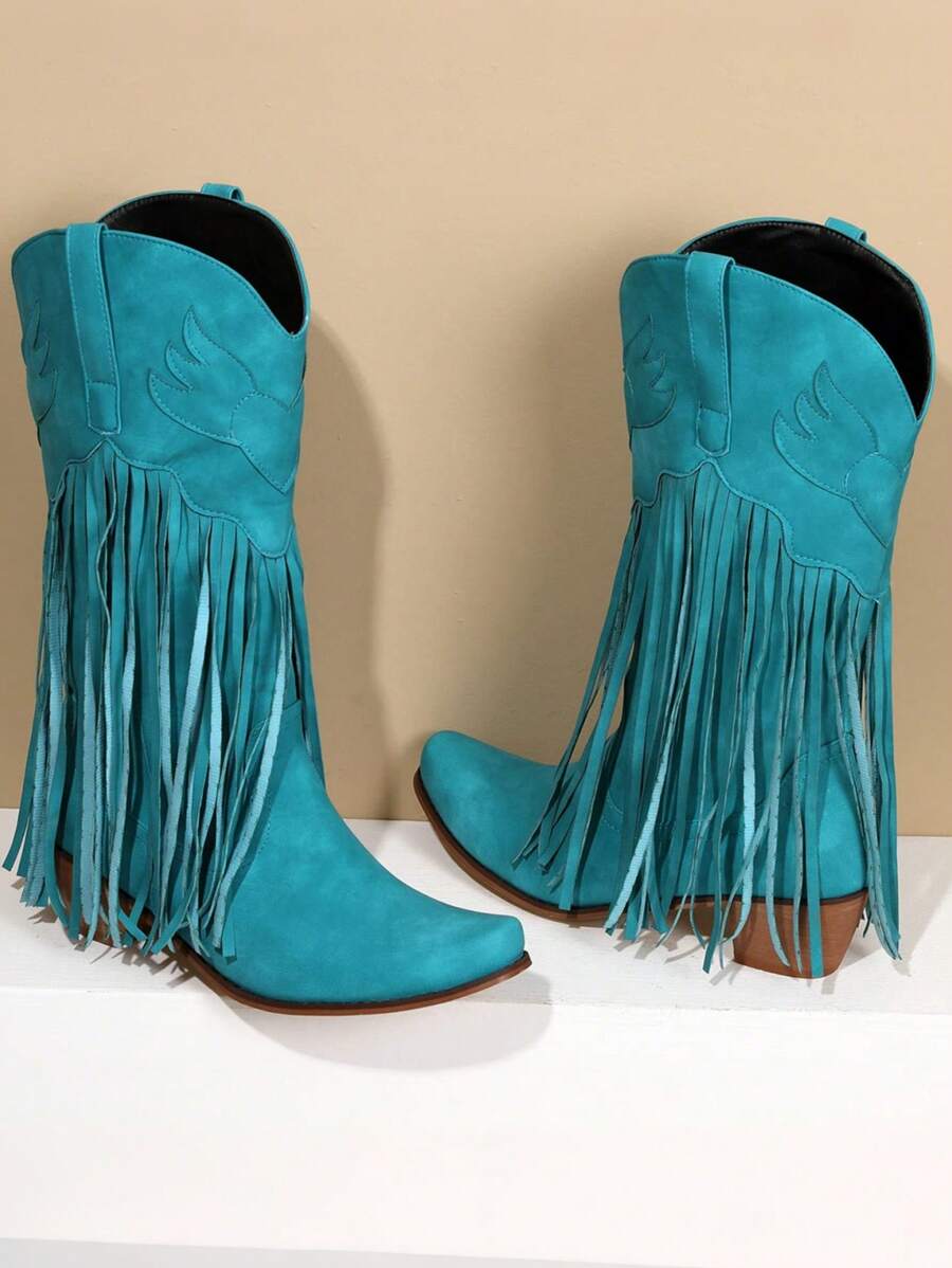 Scilla Stiefel mit glänzenden Quasten
