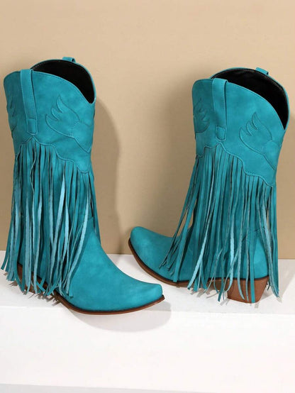 Scilla Stiefel mit glänzenden Quasten