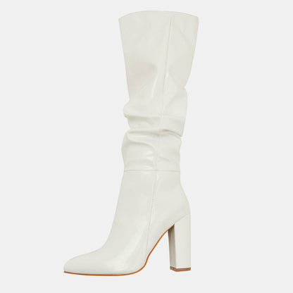 Bottes hautes en cuir verni Marigold