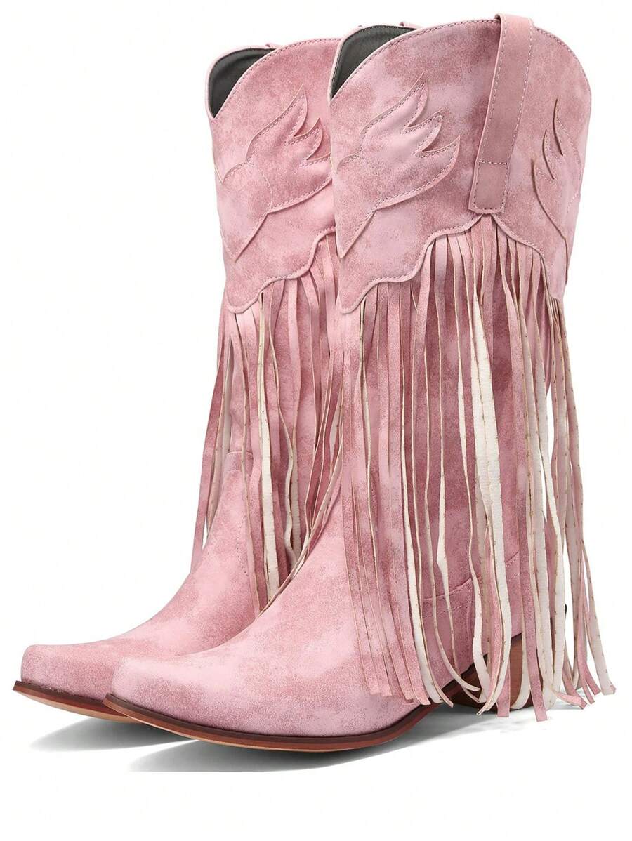 Scilla Stiefel mit glänzenden Quasten