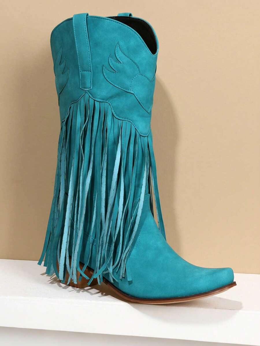 Scilla Stiefel mit glänzenden Quasten