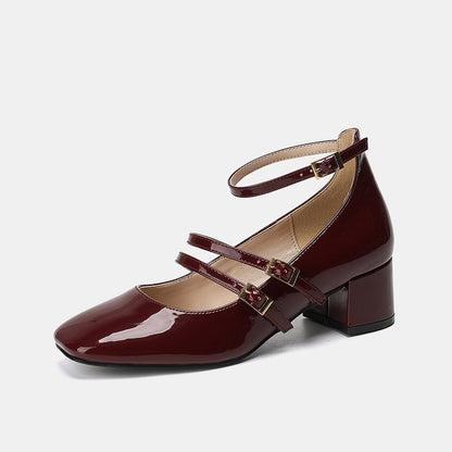 Lunaria Buckle Block Mary Jane