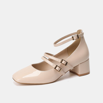 Lunaria Buckle Block Mary Jane