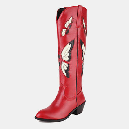 Bottes de cowboy à imprimé papillon Begonia