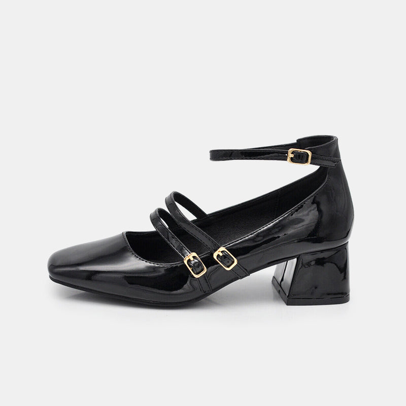 Lunaria Buckle Block Mary Jane