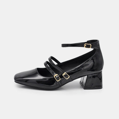 Lunaria Buckle Block Mary Jane