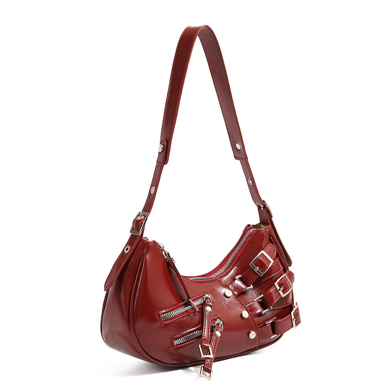 Primula Buckle Leather Shoulder Bag