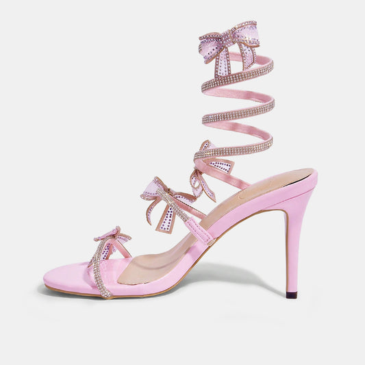 Camelia Rhinestone Bow-knot Sandals