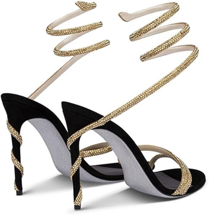 Fressia Rhinestone Wraparound Sandals
