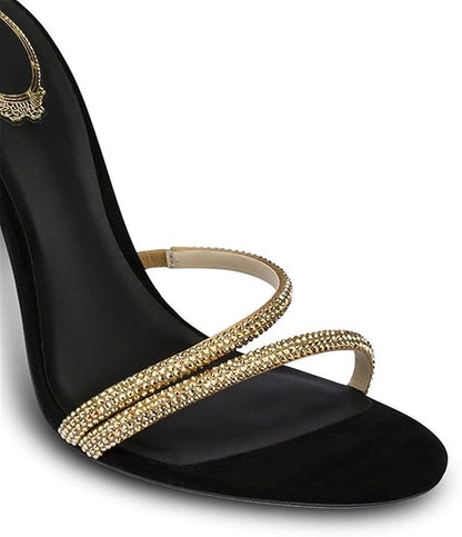 Fressia Rhinestone Wraparound Sandals