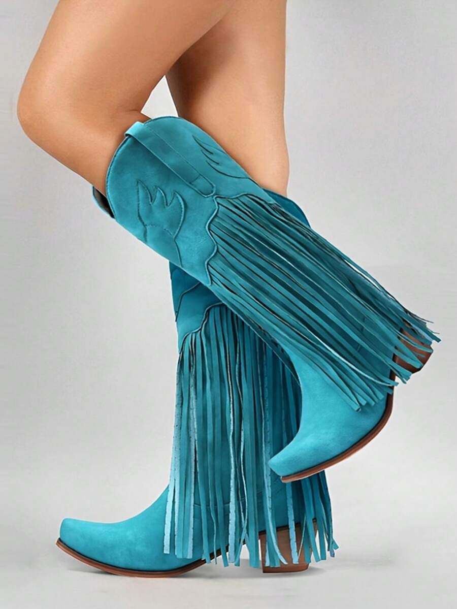 Scilla Stiefel mit glänzenden Quasten