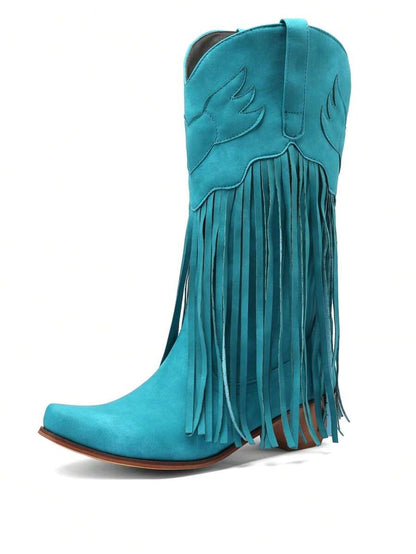 Scilla Stiefel mit glänzenden Quasten