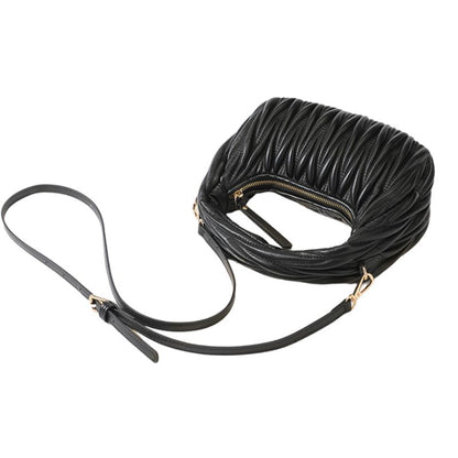 Clara Pleated Cloud Crossbody Bag