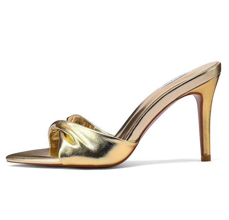 Salvia Sexy Twist Strap Stiletto Heels