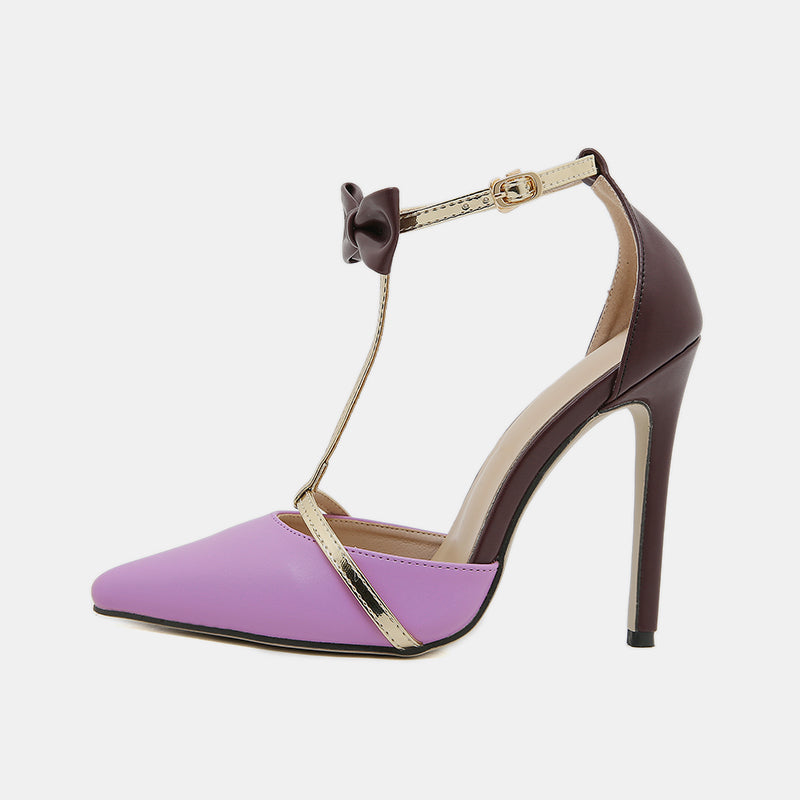 Stiletto-Pumps mit Pansy-Schleife
