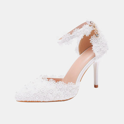 Crystal Lace Stiletto Wedding Pumps