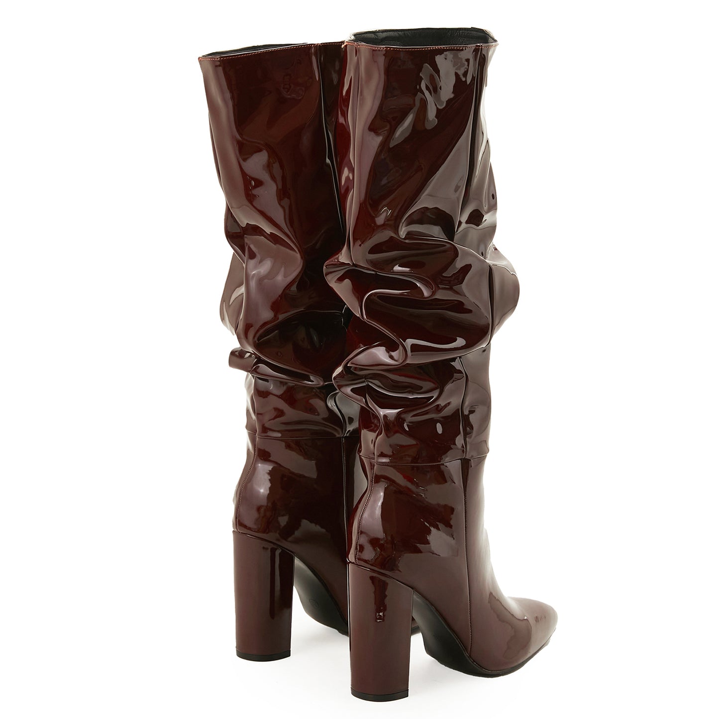 Bottes hautes en cuir verni Marigold