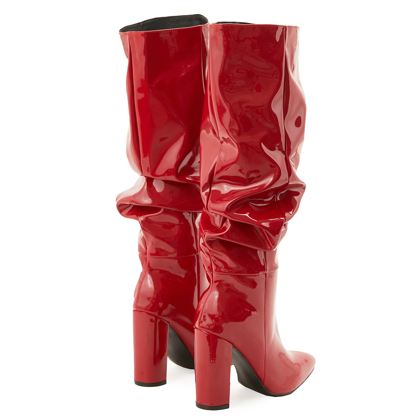 Bottes hautes en cuir verni Marigold