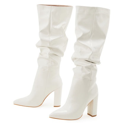 Bottes hautes en cuir verni Marigold