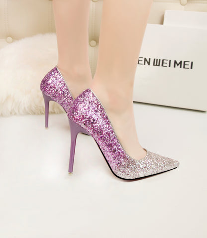 Hosta Sequins Stiletto Pumps