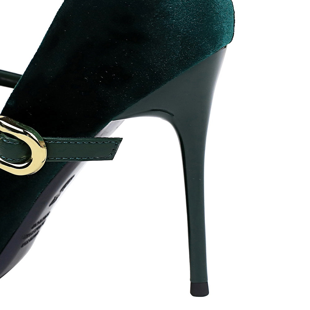 Azalea Velvet Buckle Pumps