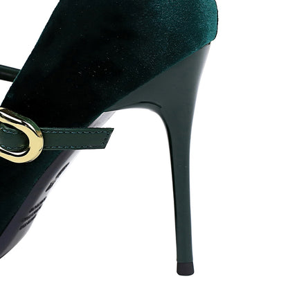Azalea Velvet Buckle Pumps