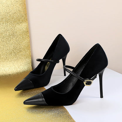 Azalea Velvet Buckle Pumps