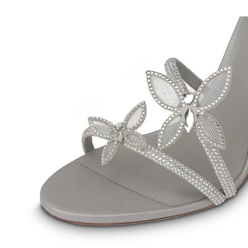 Dahlia Butterfly Rhinestone Sandals
