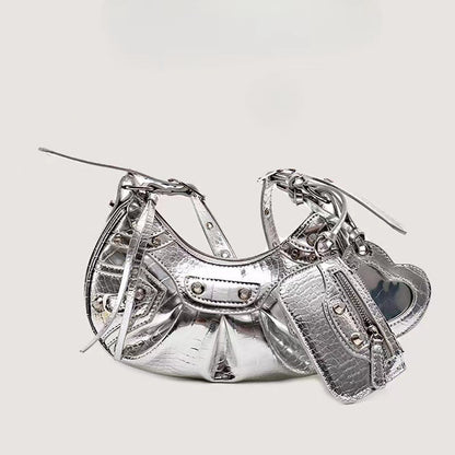 Freya Crocodile Hobo Half-Moon Bag