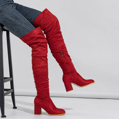 Viola Overknee-Stiefel aus Wildleder