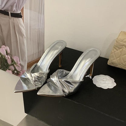 Salvia Sexy Twist Strap Stiletto Heels