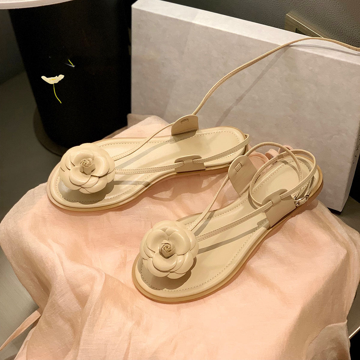 Mallow Floral Flat Sandals