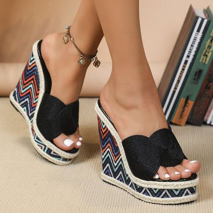 Lantana Printed Heel Mules