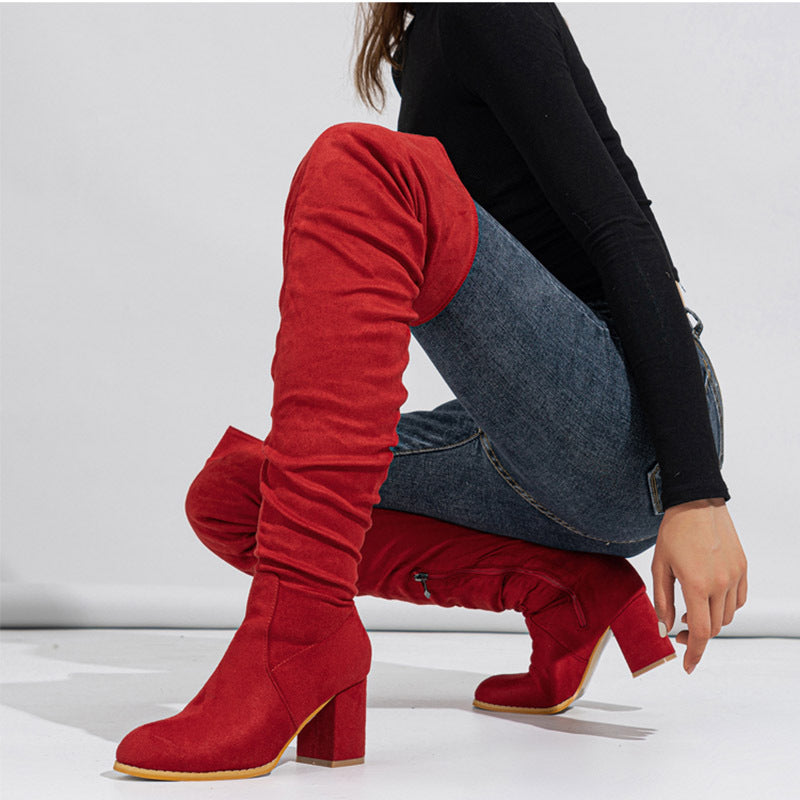 Viola Overknee-Stiefel aus Wildleder