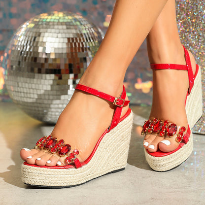 Lantana Rhinestone Platform Sandals