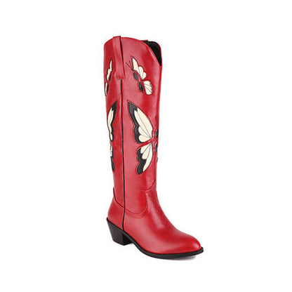 Bottes de cowboy à imprimé papillon Begonia