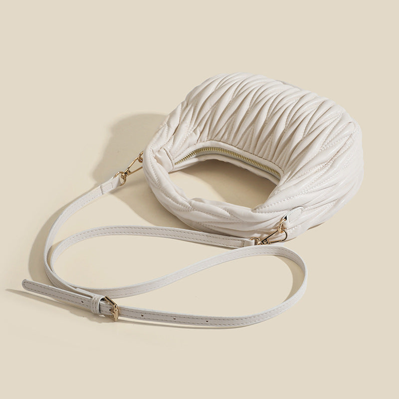 Clara Pleated Cloud Crossbody Bag