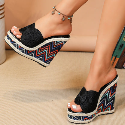 Lantana Printed Heel Mules