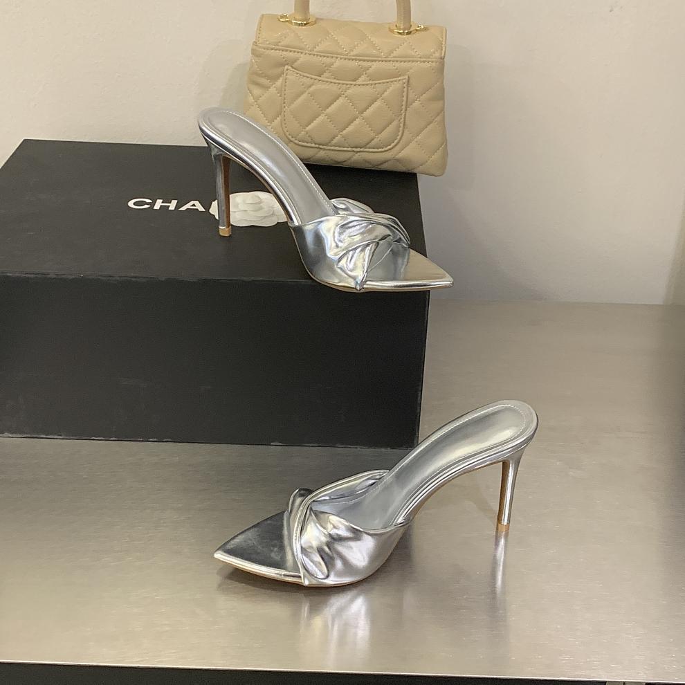 Salvia Sexy Twist Strap Stiletto Heels