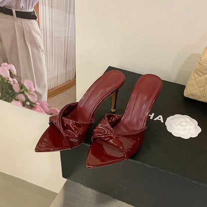 Salvia Sexy Twist Strap Stiletto Heels