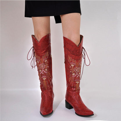 Lavatera Overknee-Stiefel zum Schnüren 