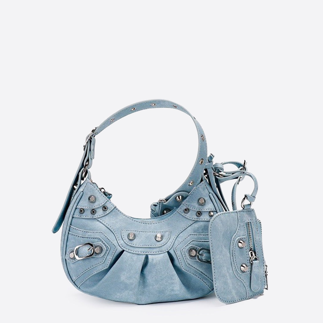 Freya Crocodile Hobo Half-Moon Bag