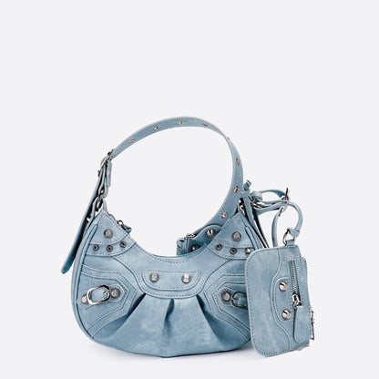 Freya Crocodile Hobo Half-Moon Bag