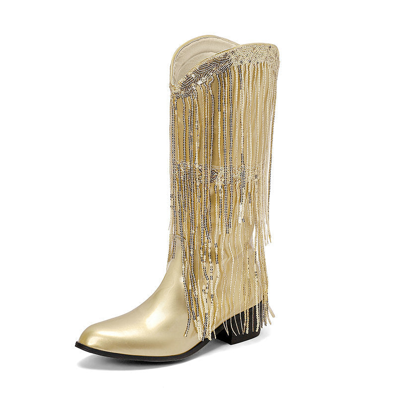 Lantana Shiny Tassels Boots