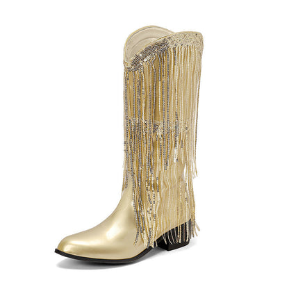 Lantana Shiny Tassels Boots